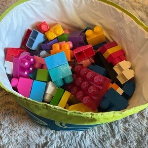 Large tote of mega Building Blocks for Creative Play